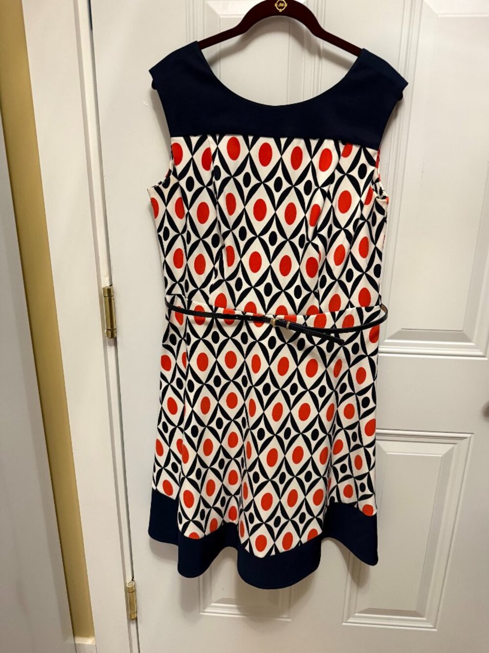 Geometric Print Fit Dress